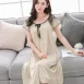 Cream Silk night dress for women nighty for women in karachi