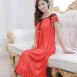 Red Silk night dress for women red nighty for women in karachi